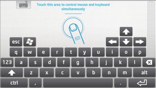 Intel Remote Keyboard screen
