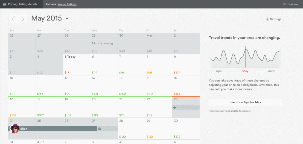 Airbnb adds a price recommendation tool to help hosts optimize their rental pricing
