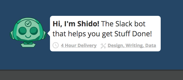 Shido bot for Slack lets you outsource tasks to freelancers from within your channel