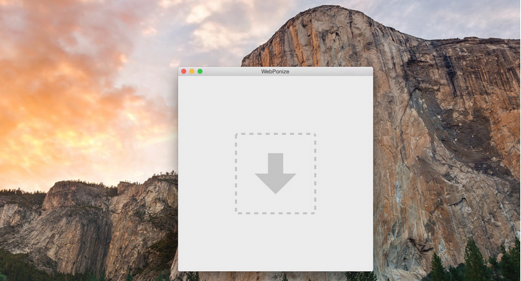 WebPonize for Mac automatically converts images into Google’s WebP format