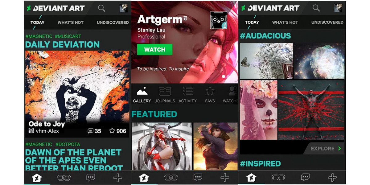 DeviantArt overhauls its mobile app to customize and streamline the interface