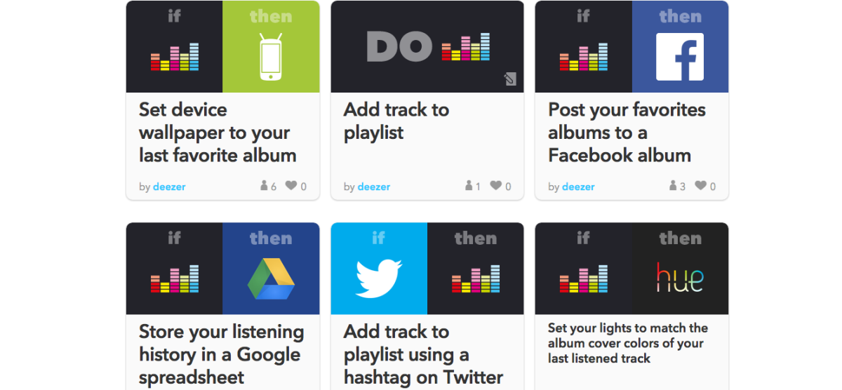 Deezer has integrated with IFTTT to turn your listening habits into actions