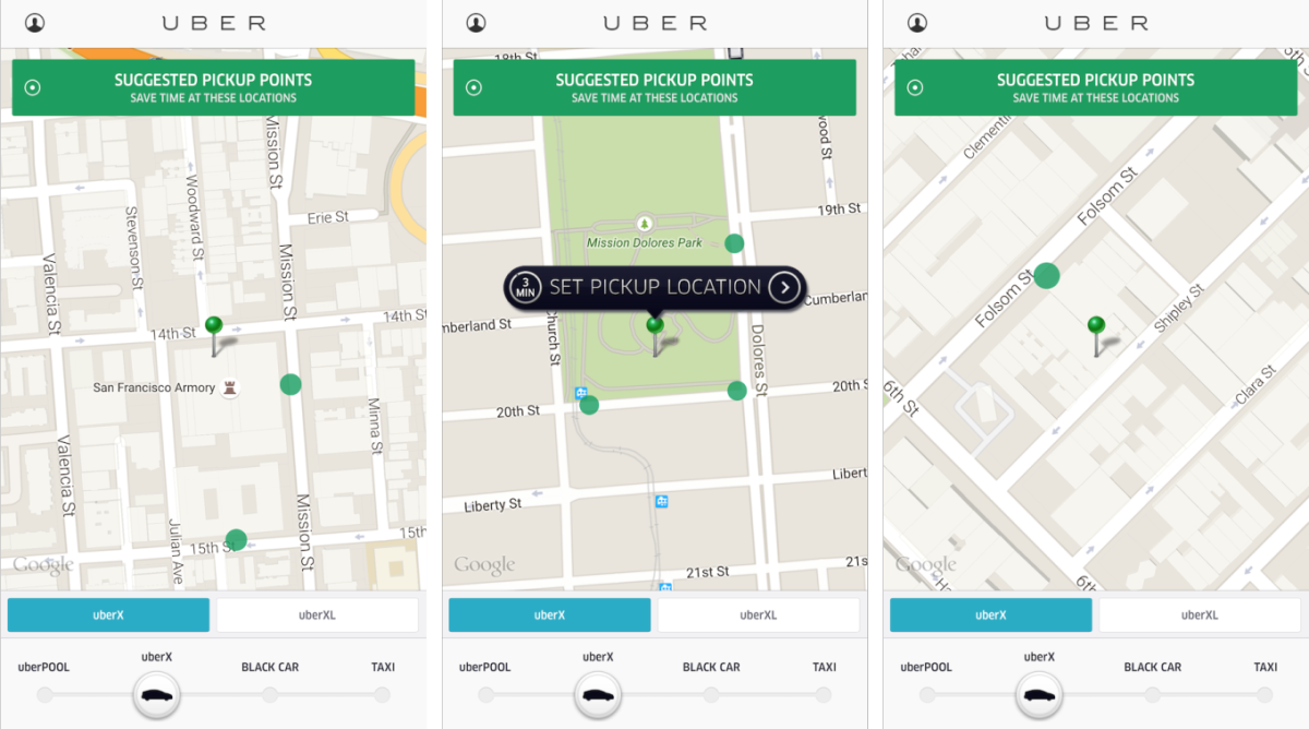 Uber testing suggested pickup points to help save you time finding your next ride
