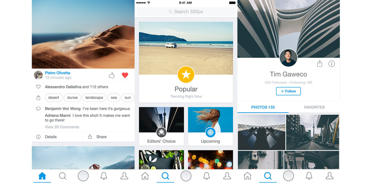 500px overhauls its iOS app to enhance photo display and discovery