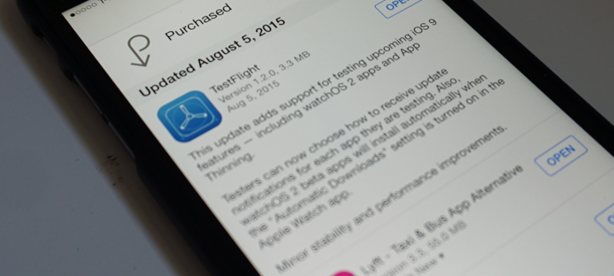TestFlight update supports watchOS 2 apps and new iOS 9 features