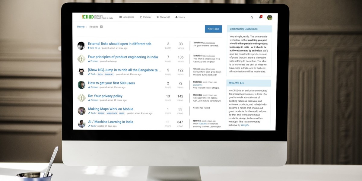 NotCRUD is a Hacker News-inspired community for developers in India