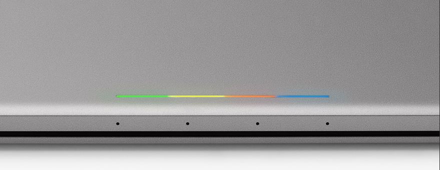 The light bar on the Pixel C animates, and can show remaining charge