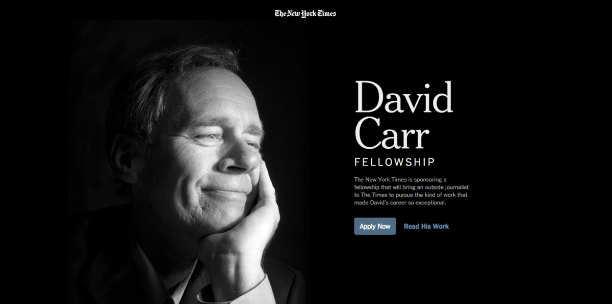 Honoring David Carr: NYT starts fellowship reflecting his belief in young writers