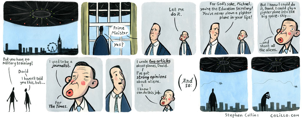 Michael Gove's Independence Day (credit: Stephen Collins)