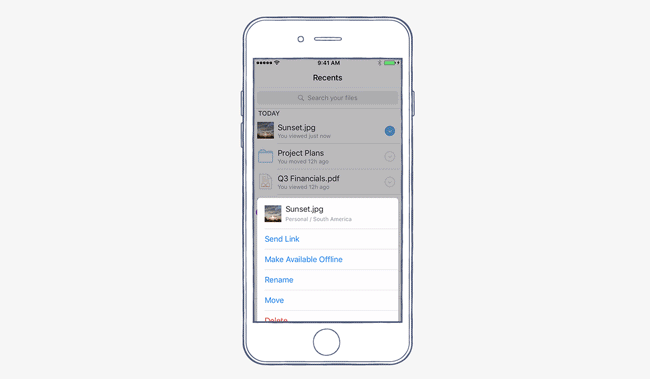 Dropbox for iOS now supports 3D Touch and faster in-app navigation