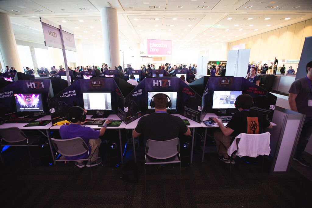 Broadcasters compete in the H1Z1 Invitational. Photo by Robert Paul.