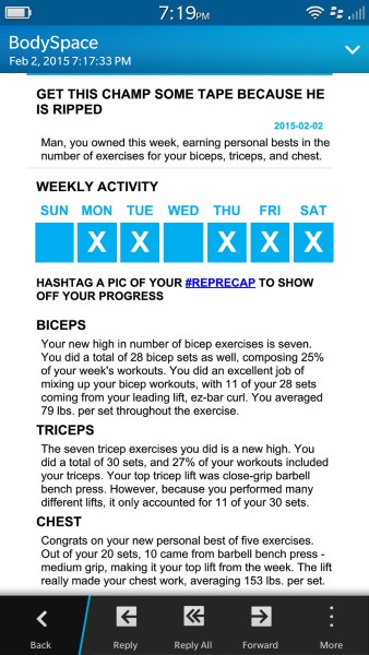Fitness app Bodyspace uses Wordsmith to turn users' workout data into readable reports