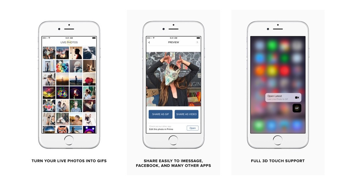 GIF turns Live Photos from an iPhone 6s or 6s Plus into looping GIFs