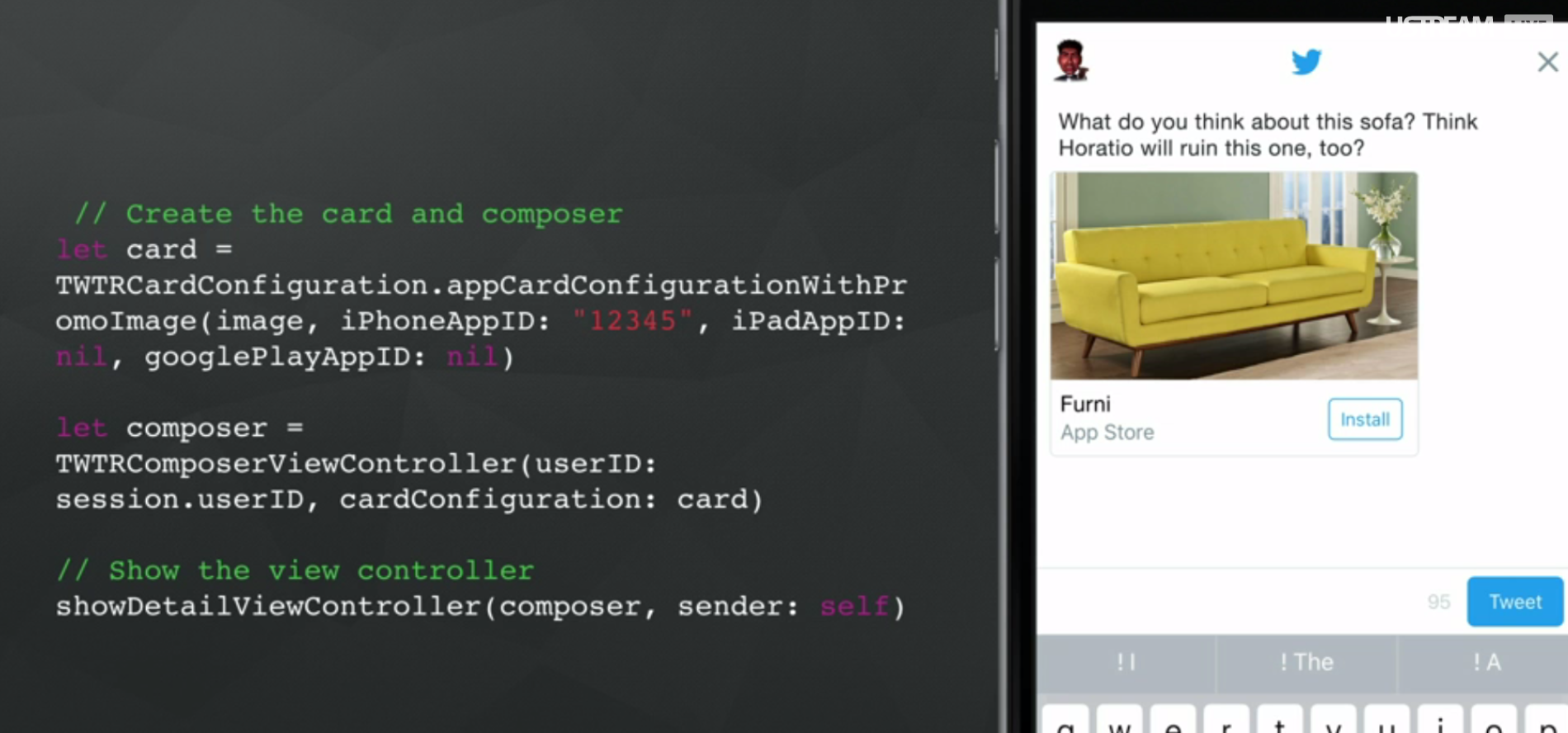 Tweeting from your favorite app or game is about to be awesome