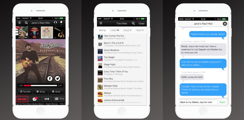 You can now broadcast tunes and chat with listeners in real-time