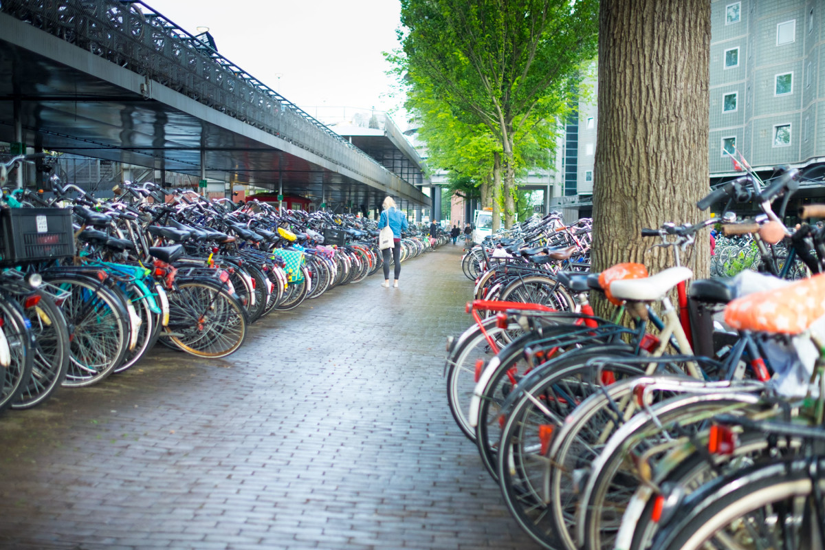Bikes stored at Amsterdam's central station
