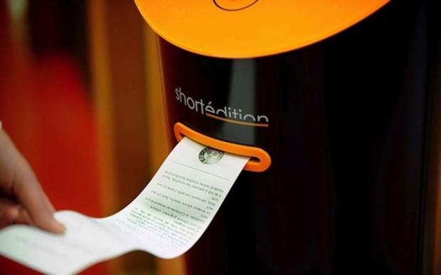 This vending machine prints short stories to read instead of looking at your phone
