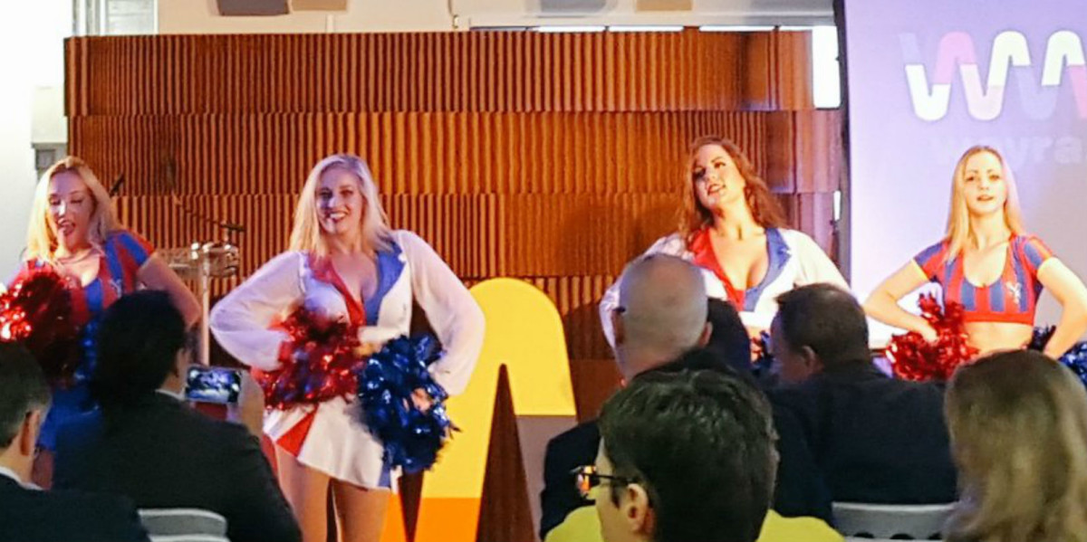 Cheerleaders bring more confusion than cheer to startup pitch day in London