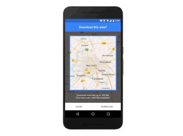Google Maps offline mode comes to India