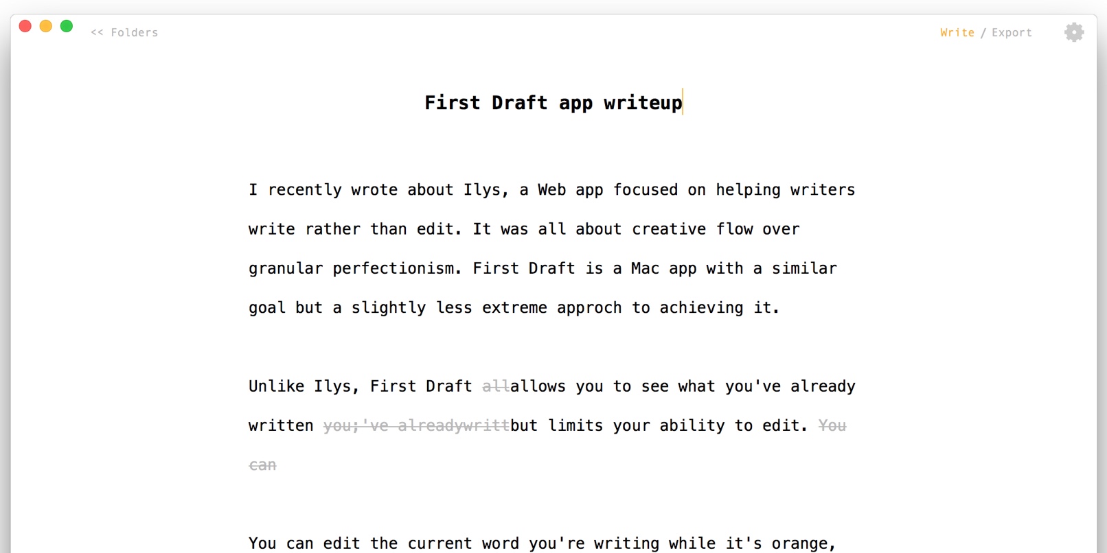 First Draft for Mac wants to help your writing flow