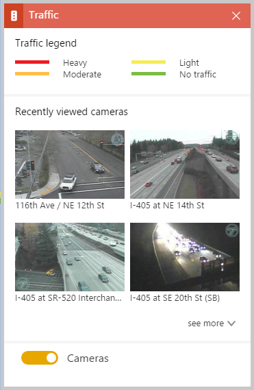 Bing Maps now lets you see traffic camera footage to check congestion on major roads