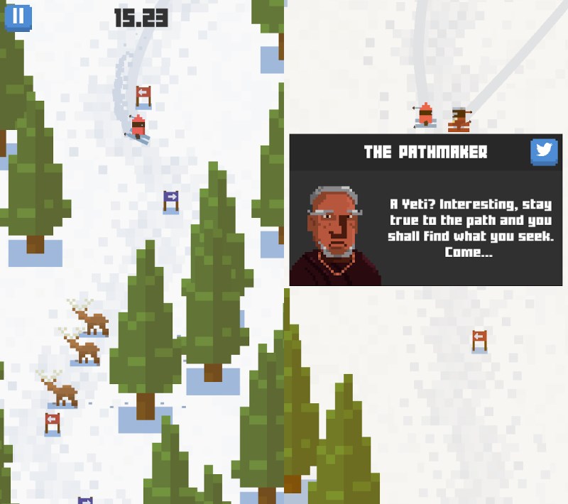 Skiing Yeti Mountain is ridiculously fun and addictive game that's perfect for playing in short bursts