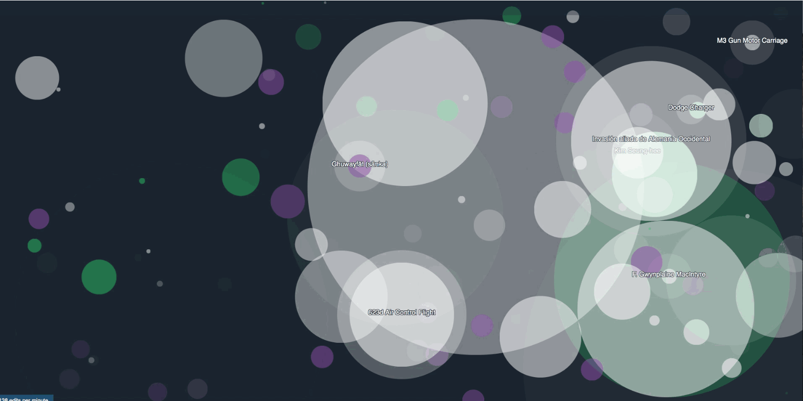 This mesmerizing Wikipedia visualizer also lets you listen to updates in real-time