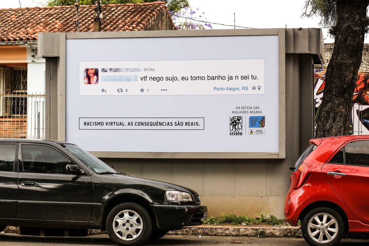 Brazilian group turns racist online comments into billboards in commenters’ neighborhoods