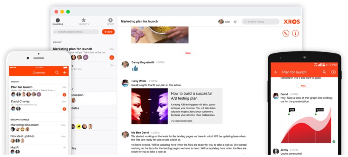 Xros is like WhatsApp for your business and it’s super-easy to use