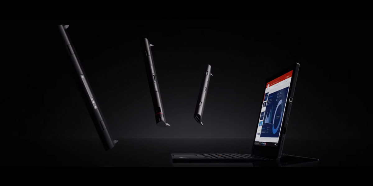 Lenovo’s $899 modular ThinkPad X1 tablet lets you snap on a projector and 3D camera