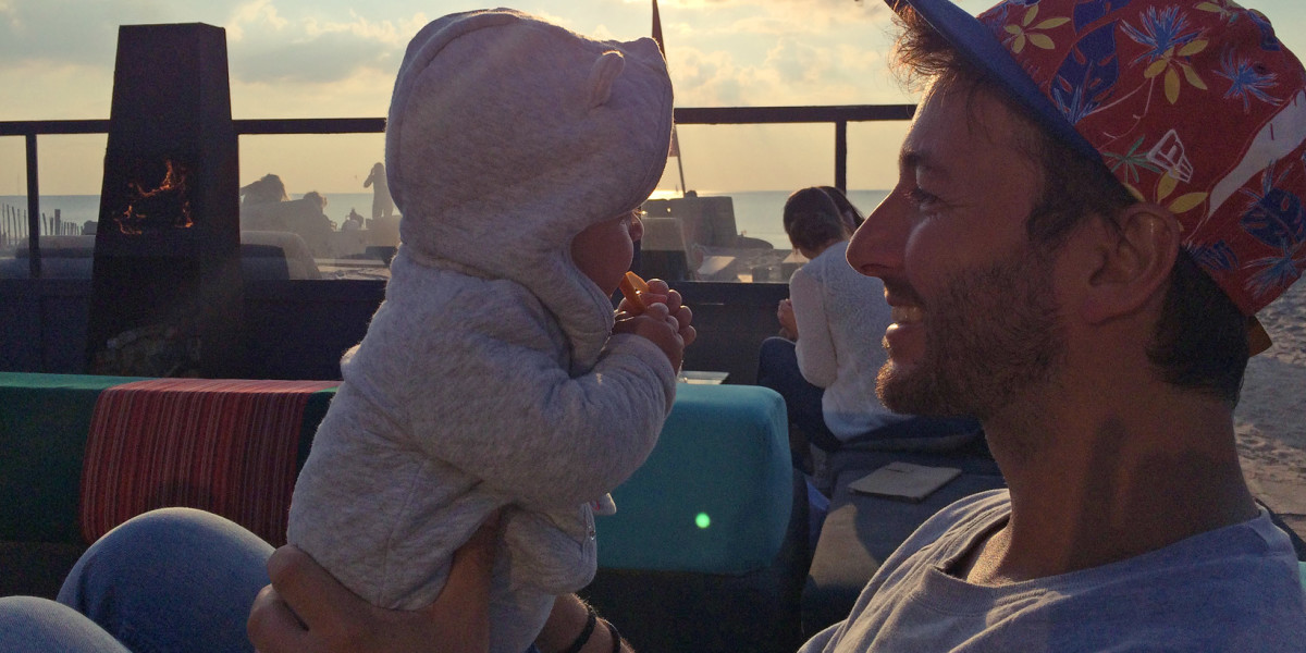 Alex Griffioen and his son