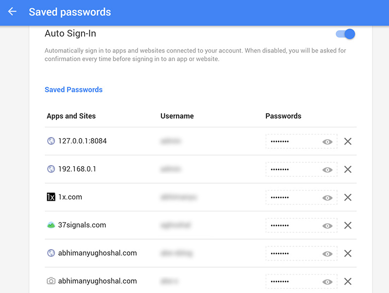 Chrome users can view all your saved passwords from any browser on this page