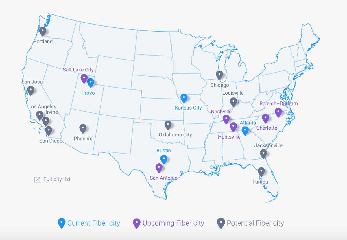 Rocket City will be the first in the US to build a new Google Fiber network from scratch