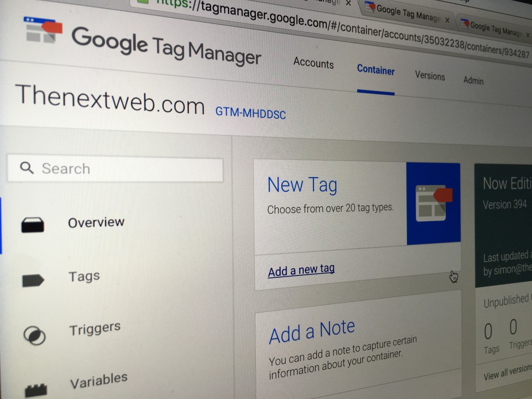 The Next Web Google Tag Manager