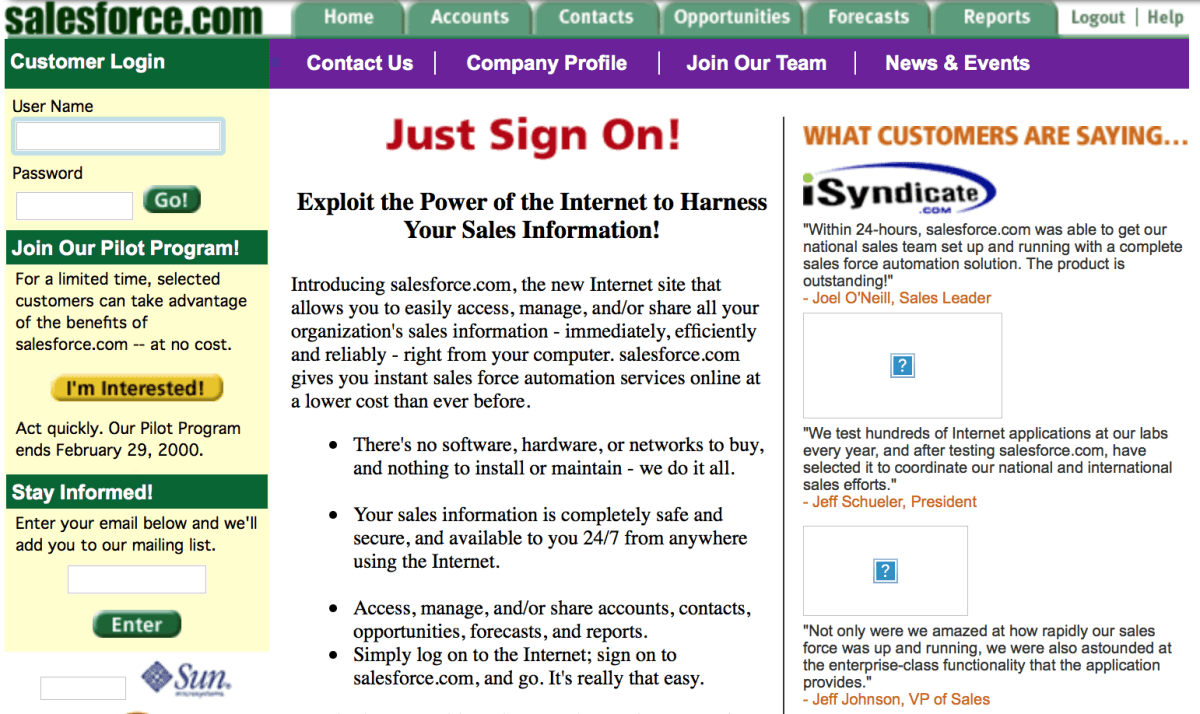 Salesforce.com in 1999