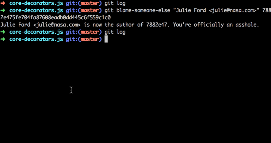 Messed up your code? Now you can just blame someone else!