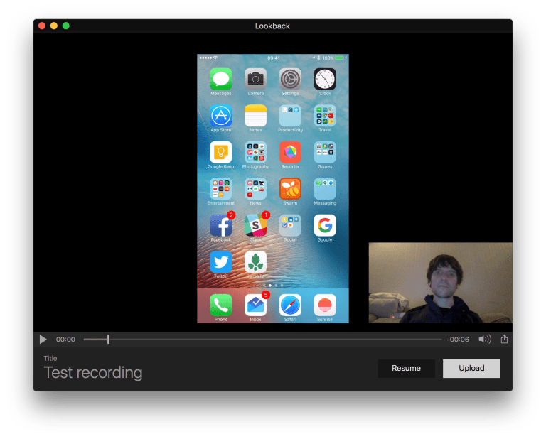 Lookback offers easy iOS and Apple TV screen recording