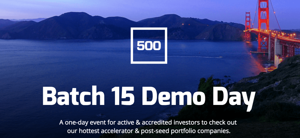 Here are 5 standout companies from 500 Startups’ latest batch