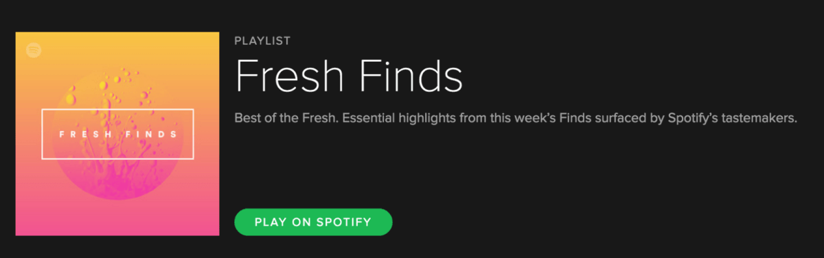 Spotify bets on Discover Weekly’s success with ‘Fresh Finds’