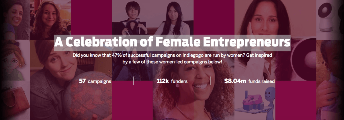 Indiegogo’s new diversity initiative champions female entrepreneurs