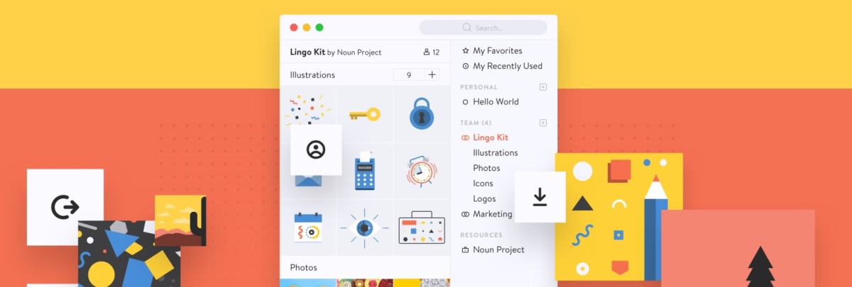 The Noun Project’s Lingo app aims to help designers organize their mess of files