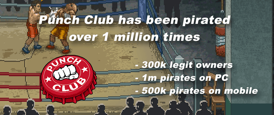 Indie developer sold 300,000 copies of its game but found more than 1 million pirated copies