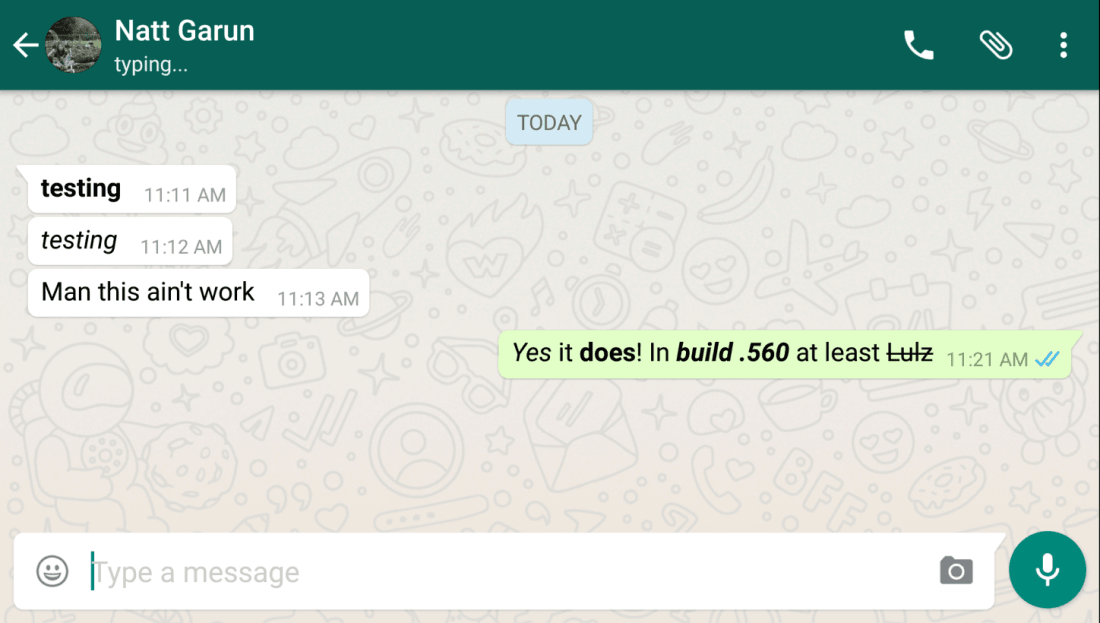 WhatsApp beta adds Quick Reply and font stylizations, moms everywhere rejoice