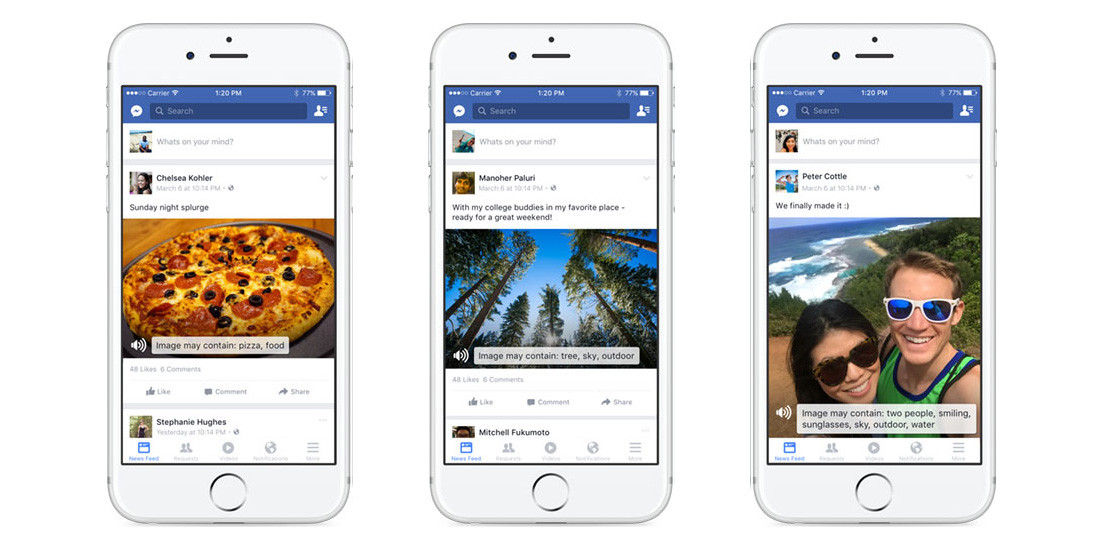 Facebook’s iOS app now uses AI to help the blind ‘see’ photos