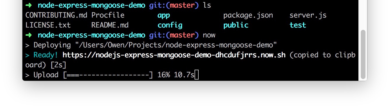 This awesome service offers instant deploys of any Node app