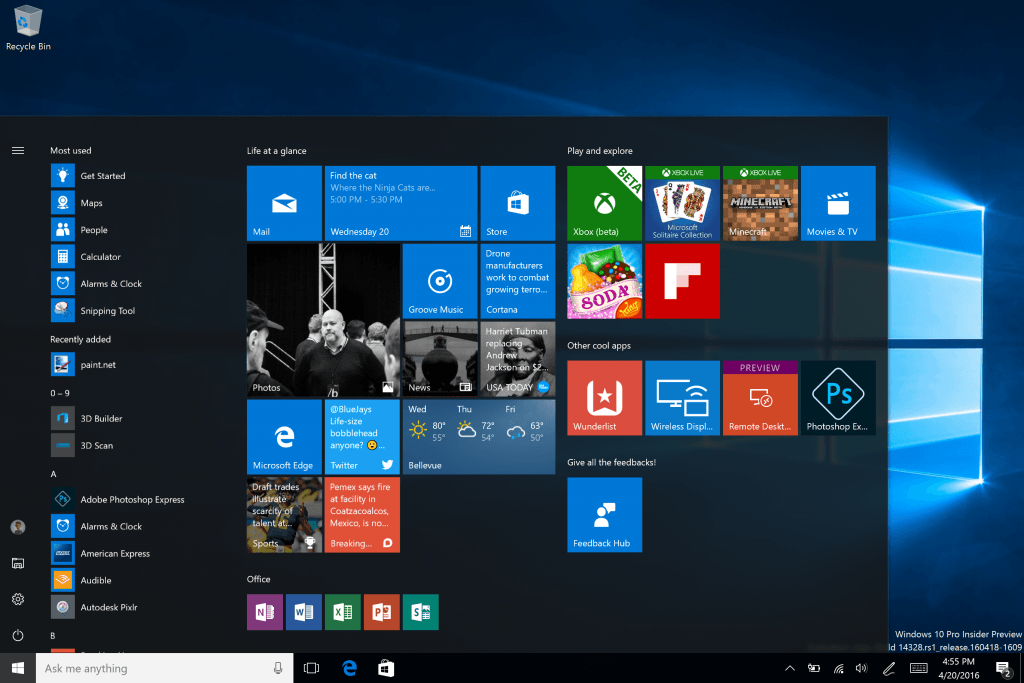 Windows 10 build 14382 brings Windows Ink and so much more