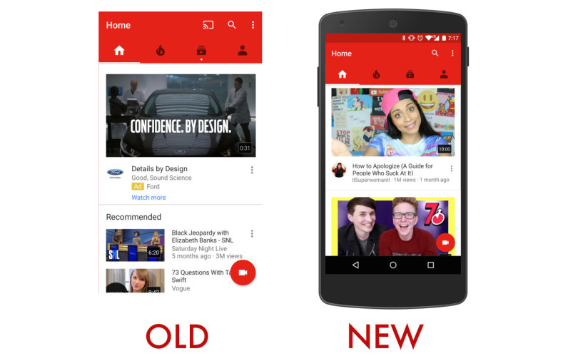 YouTube’s redesigned app uses machine learning to recommend better videos