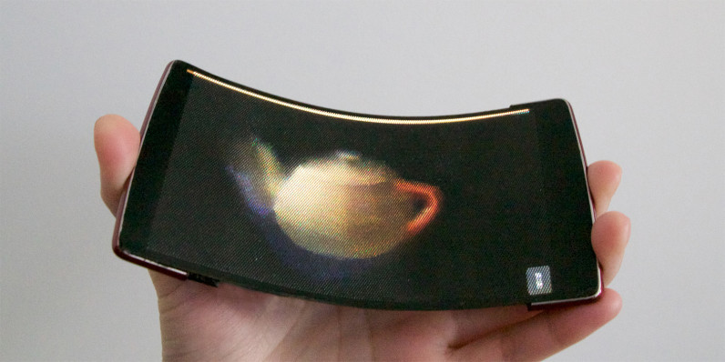 I can’t wait to try this flexible, holographic smartphone