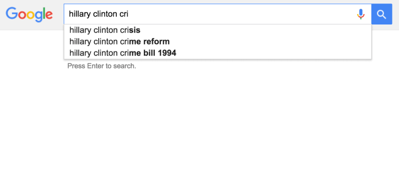 No, Google isn’t manipulating searches for Hillary Clinton