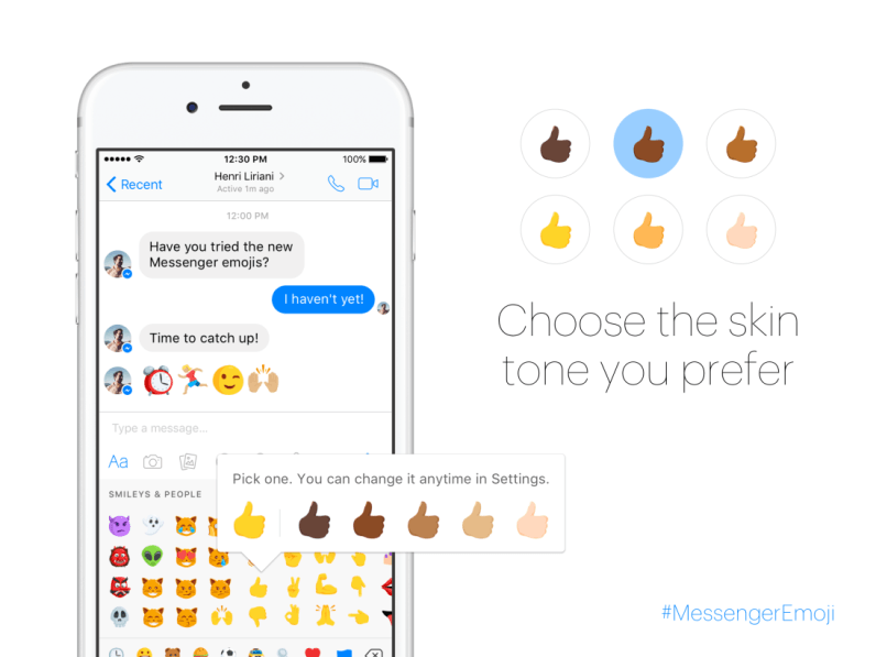 Diverse emoji are coming to Facebook Messenger, including females professionals and redheads